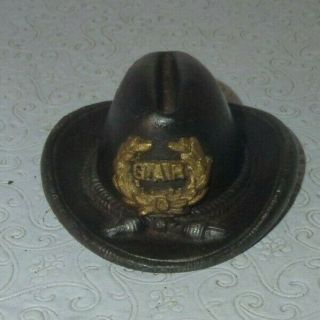 Vintage Cast Iron Gar Grand Army Of The Republic Paperweight Hat