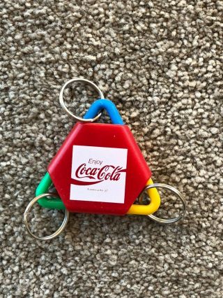 Vintage Coca Cola Plastic Key Ring