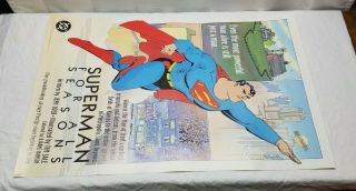 Vintage 34x22 Dc Comics Poster Superman 4 For All Seasons Promo Jla 1997 90s