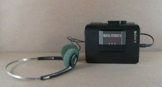 Vintage Sony Walkman Cassette Player Wm - A12 & Mdr - 005 Headphones