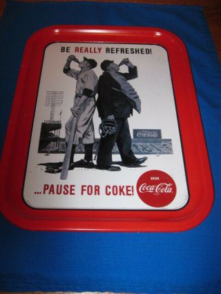 Coke Tray - Be Really Refreshed Pause For Coke Issued 1992 - Baseball & Coke