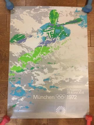 Vintage Poster Olympic Games Munich Kayak 1972