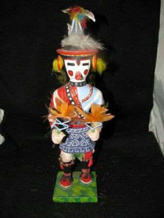 Handmade Arizona Navajo Indian 12 " Authentic " Navajo God " Signed Kachina 1960 