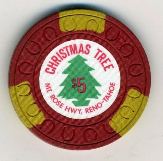 1970s $5 Chip From The Chrismas Tree,  Reno/lake Tahoe,  Horseshoe Mold