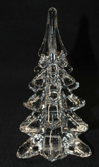 Vintage Clear Glass Christmas Tree 6 1/4 " Tall