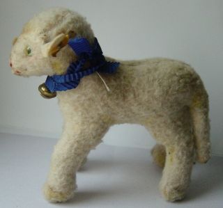 Lovely Vintage Steiff Mohair Sheep Lamb With Button