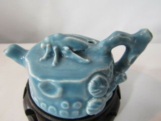 Sky Blue Chinese Porcelain Teapot Water Dropper With Mark
