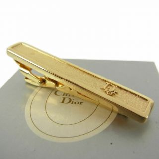 Auth Christian Dior Vintage Logos Tie Clasp Bar Clip For Men Germany F/s 8591m