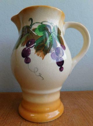 Vintage Royal Doulton Pottery Hand Glazed Lygon Jug D5414 Grape & Vine Pattern