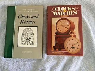 2 Clock Books Clocks & Watches In Colour & Collectors Guide To Clocks & Watches
