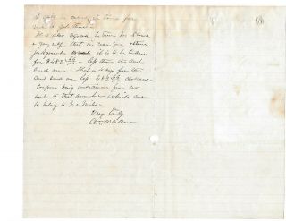 Signed 1880 Letter By Confederate Colonel William Wallace