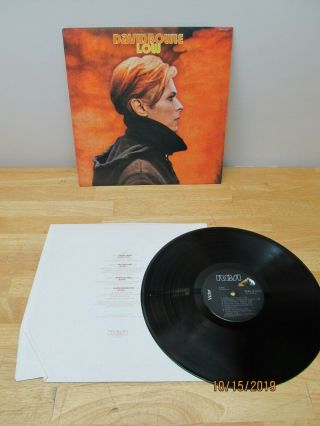 David Bowie " Low " Vinyl Lp Record Album Cpl1 - 2030 1977 Vg,  /vg,