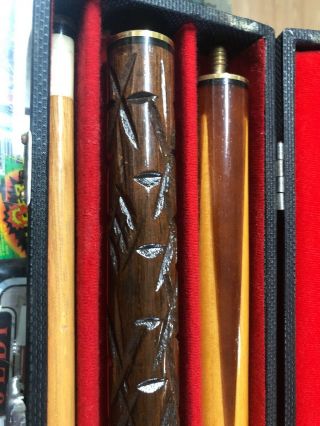 Vintage 3 - Piece Pool Cue and Case Unknown Brand 57 