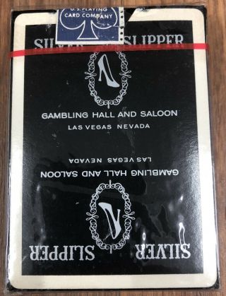 Vintage Silver Slipper Las Vegas Casino Playing Cards Black See Discript