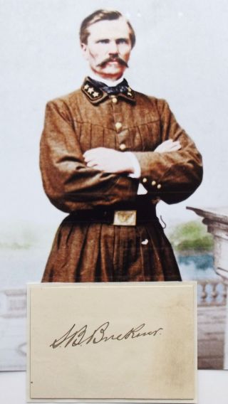 Civil War Confederate General Simon Bolivar Buckner Autograph Signed Card