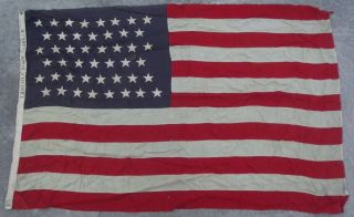 Vtg Large 46 Stars Us Flag G.  A.  R.  Grand Army Of The Republic Lincoln Post No 11