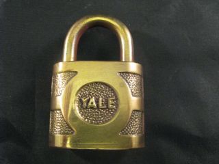 Vintage Antique Eaton Yale & Towne Pin Tumbler Brass Padlock - Lock
