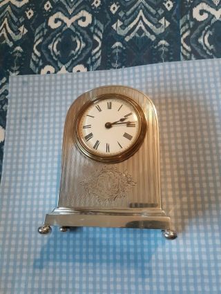 Antique Early 1900s Hallmarked Sterling Silver Clock