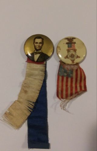 Civil War Ribbon Pin Badgesmedal Gar Grand Army Of Republic 1861 - 1865 Veterans