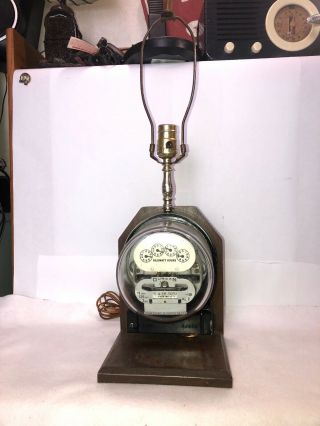 Vintage Duncan Electric Meter Table Lamp -