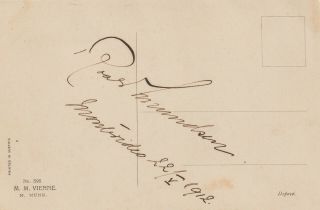 Roald Amundsen,  Autograph On Card And Letter From Geographic Society