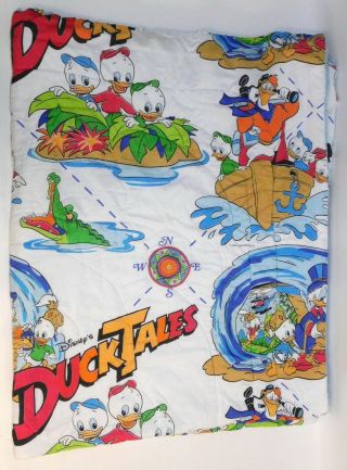 Duck Tales Twin Comforter Vintage Disney 1986 Launchpad Scrooge Huey Dewey Louie