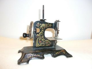 Adorable Antique Vintage Child’s Toy Sewing Machine - Germany Hand Crank