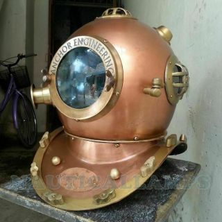 Anchor Us Navy Engineering Mark V Scuba Morse Vintage Diving Divers Helmet Gift