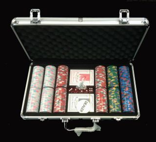 300 U.  S.  Navy Poker Chips Set 9gr Chip,  2 Decks,  5 Dice,  Dealer Button
