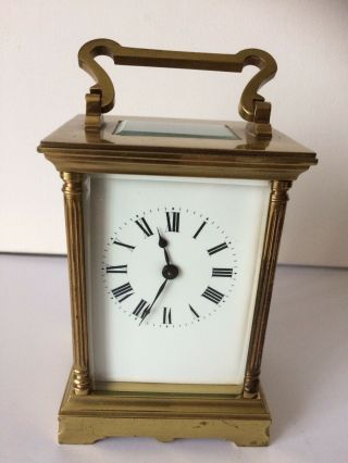 French Antique Brass Carriage Clock Early 1900’s With Key Order