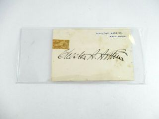 Chester A.  Arthur Signed Executive Mansion Washington Autograph Card In Sleeve