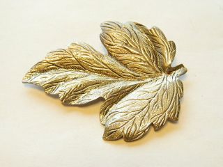 Vintage Sterling Tiffany & Co.  3 In.  Leaf Pin Brooch Great Shape Authentic