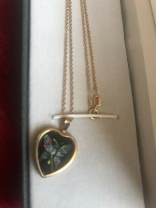 Vintage Solid 9k Gold Chain And 9 K Gold Butterfly Pendant,  18”. 2
