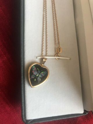 Vintage Solid 9k Gold Chain And 9 K Gold Butterfly Pendant,  18”. 3