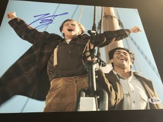 Leonardo Dicaprio Signed Autograph 11x14 Photo Titanic Kate Winslet Beckett E