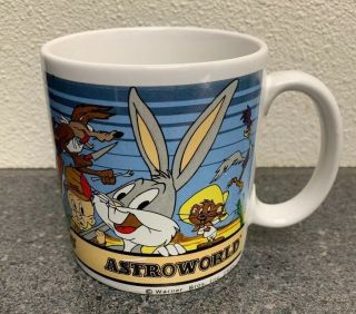 Vintage 1985 Astroworld Houston Texas Theme Park Warner Brothers Coffee Mug Cup