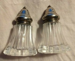 Vintage Leonard Glass Salt & Pepper Shakers - Mid Century - 3.  25 " Tall
