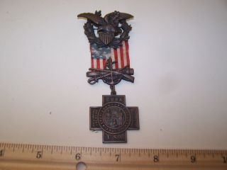 Us Span Am War United Spanish American War Veterans Medal 1898 - 1899