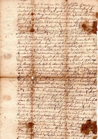 1756,  Scarce,  4 Pence Embossed Revenue,  Scarborough,  Maine,  Edward Miliken