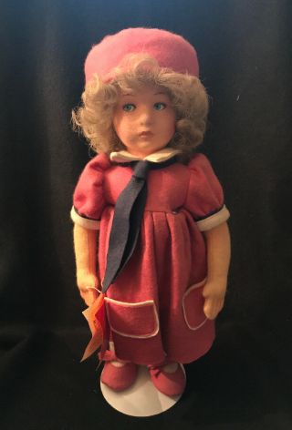 Vintage 1984 Lenci Ketty Blonde Girl Pink Outfit Doll 17 " Tall
