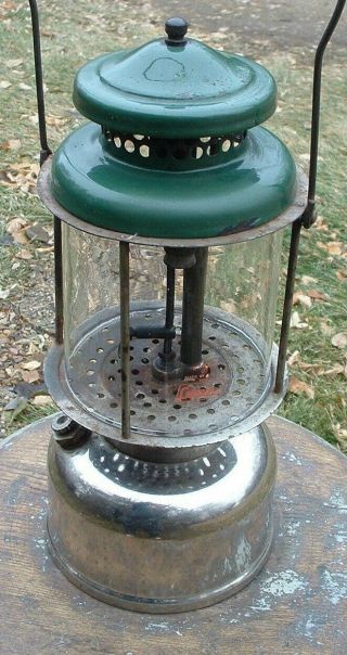 Antique Coleman Quick - Lite Nickel Plated Air - O - Lantern 1919 Ql Vintage