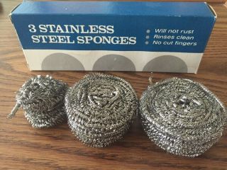 Vintage Fuller Brush Company,  Stainless Steel Sponges 2 - 1 W Box