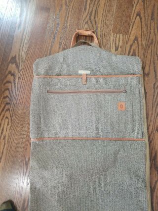 Vintage HARTMANN Tweed Leather Carry On Luggage Garment Bag Suitcase 21 