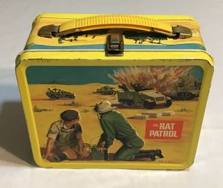 Vintage 1967 The Rat Patrol Aladdin Industries Metal Lunch Box Very