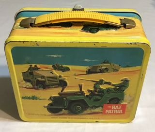 Vintage 1967 The Rat Patrol Aladdin Industries Metal Lunch Box Very 2