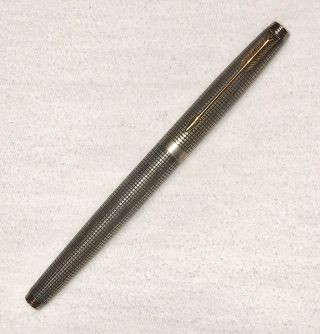 Vintage Parker 75 Cisele Sterling Silver Fountain Pen F Fine Nib 14k Point