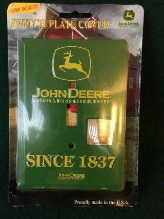John Deere Brand Switch Plate Cover,  Officially Licensed,  Made In Usa