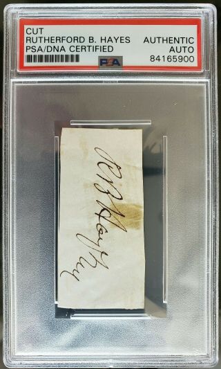 Rutherford B Hayes Signed Autograph Psa/dna Authentic