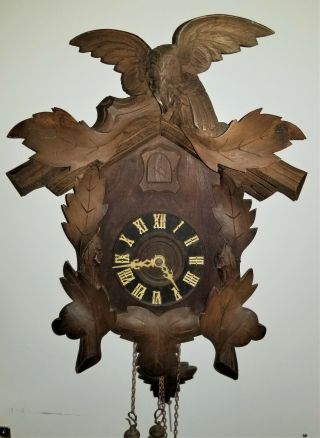 Antique German American Cuckoo Clock Co.  Serviced,  Repaired,  Running