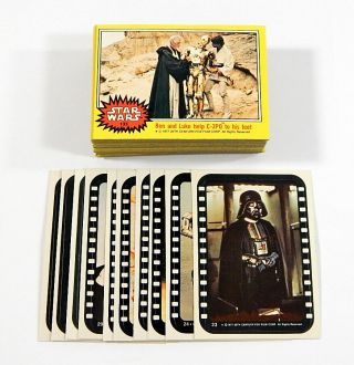 1977 Topps Star Wars 3rd Series Yellow Near Set W/ Stickers (64,  10) Avg Nm/mt